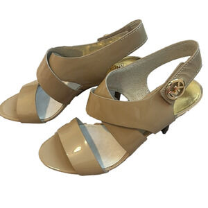 MICHAEL Michael Kors Open Toe Sandals - Joselle Logo High-Heel, Size 6.5